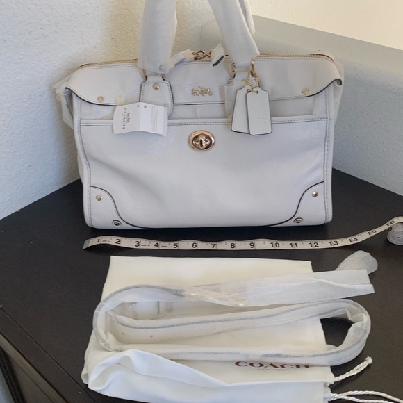 NWT Coach Chalk Rhyder Satchel With Shoulder Strap
& Dust Bag. - Picture 8 of 14